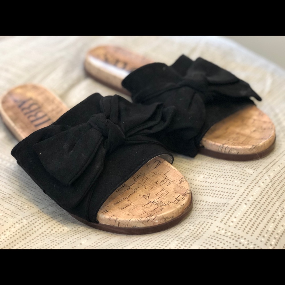Sam&Libby black bowtie sandals